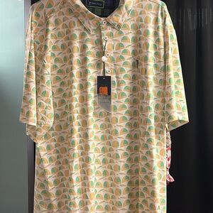 William Murray Golf Polo Shirt - Yellow and Green Arches